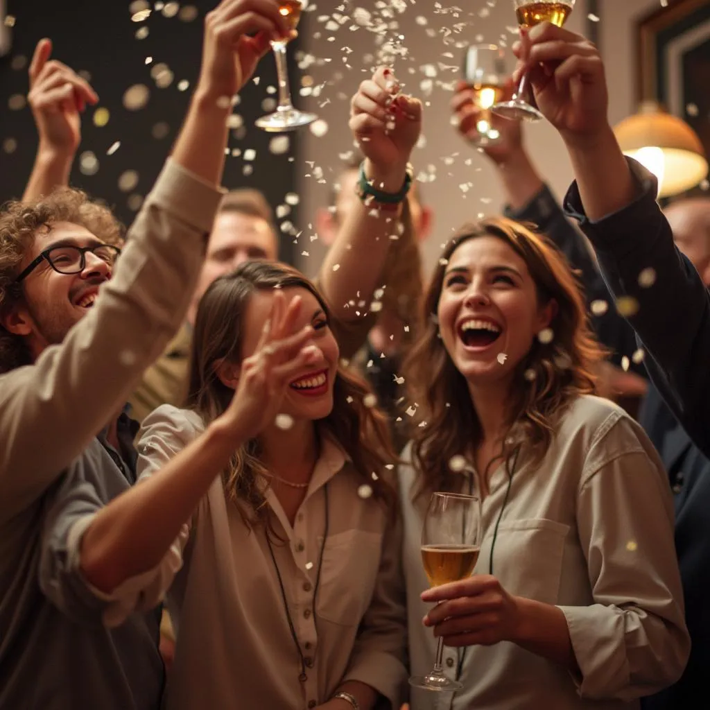 Celebración de éxito