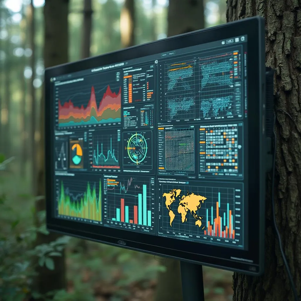 Pantalla con visualización de datos