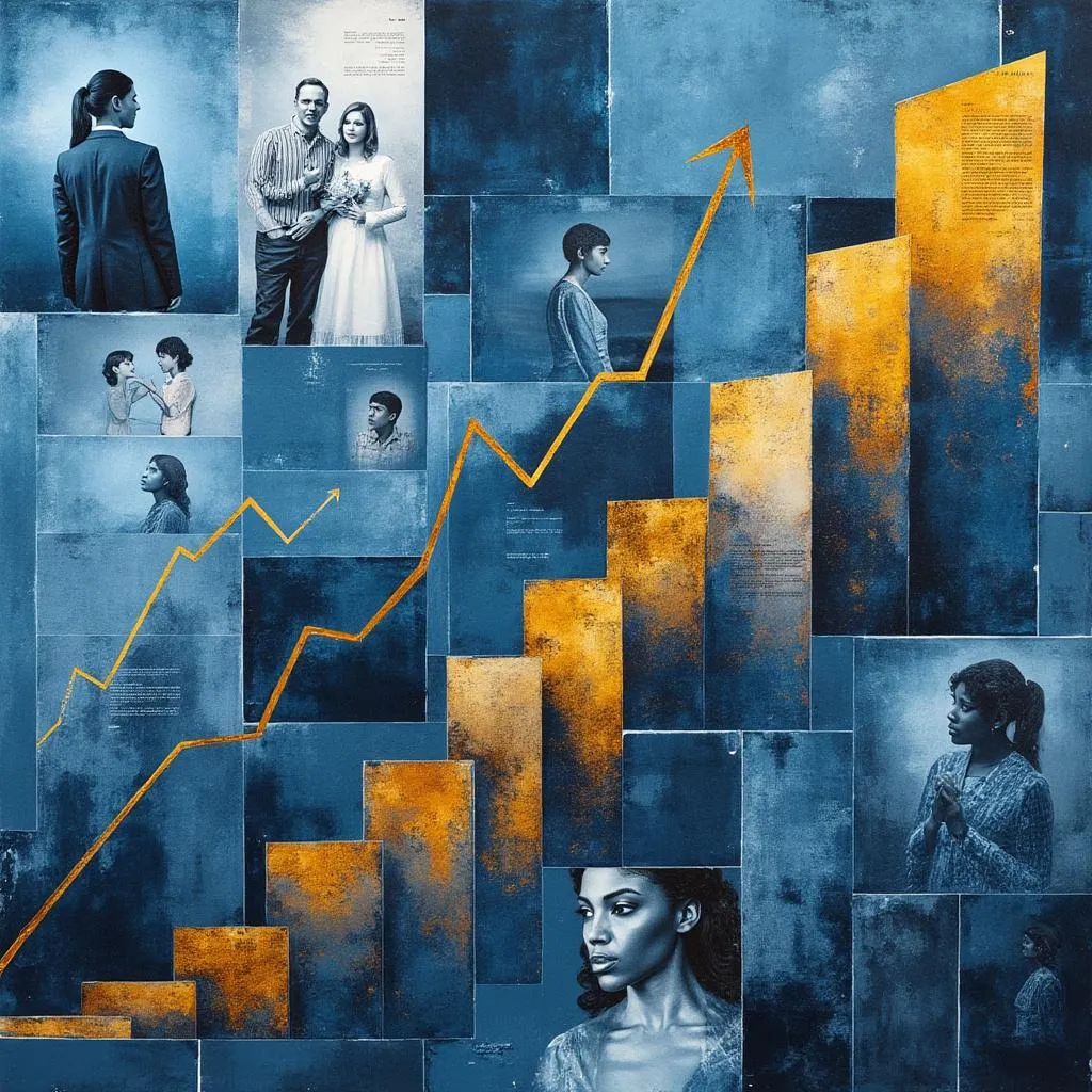 Collage inspirador de la historia de la empresa